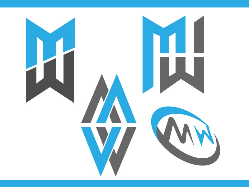 Letter M W logo design awesome ideas