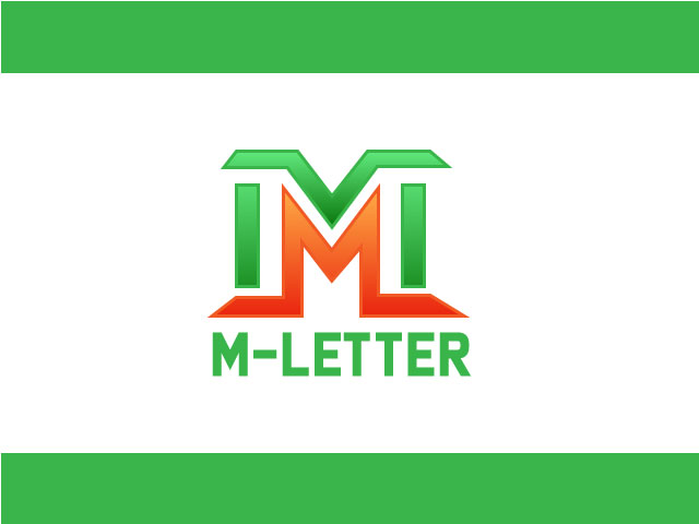 M letter logo design vector free download