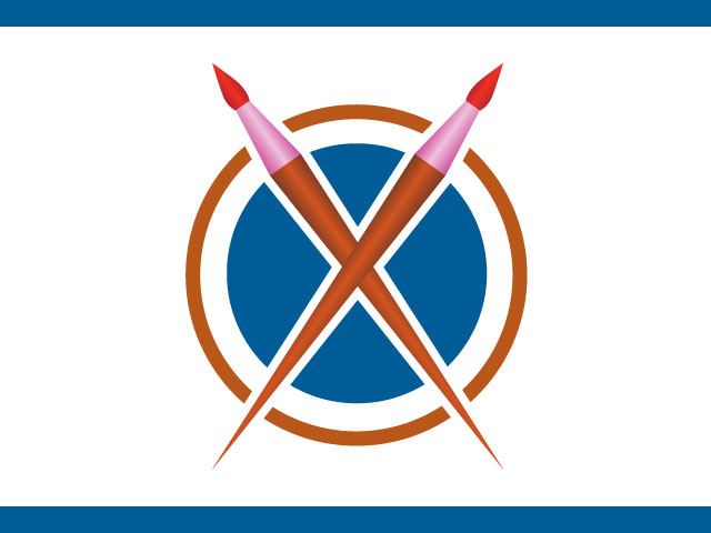 Business Logo Design Using Brush Icon