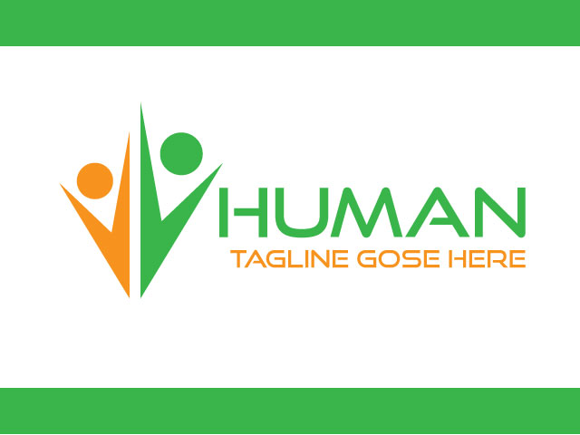 Human life business logo design vector