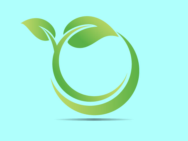 green leaf logo design