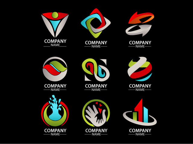 Abstract different company logo design
