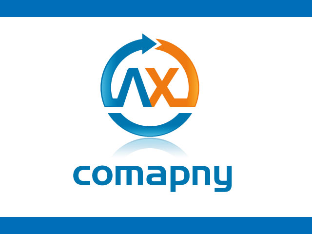 Company logo design for letter A X vector
