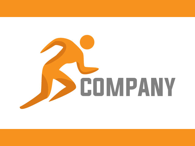 Human Running Vector Logo Design