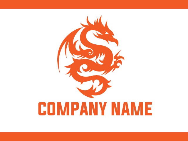 Dragon Animal Logo Design Vector