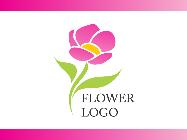 flower business logo design vector