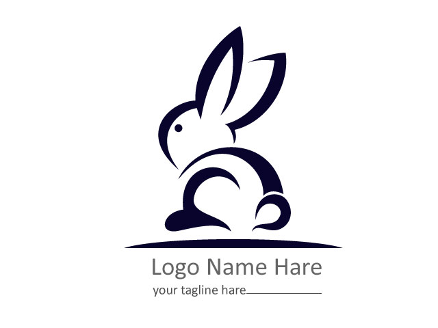 Minimal Rabbit Logo Design
