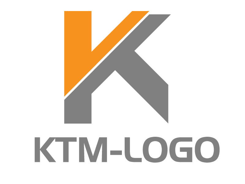 Letter K and T minimal custom simple logo making vector