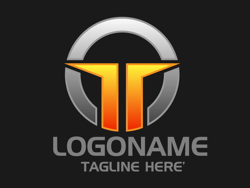 Letter T minimal custom logo making online