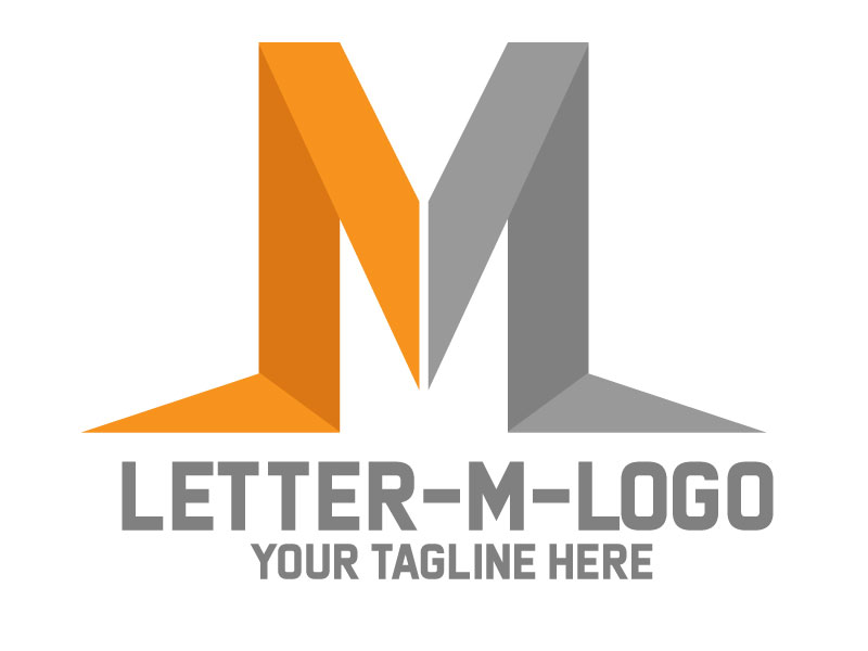 Letter m modern and professional logo design
