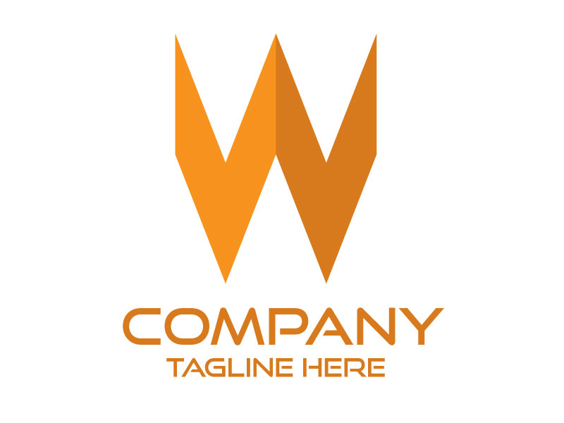 Letter W corporate logo design idea vector