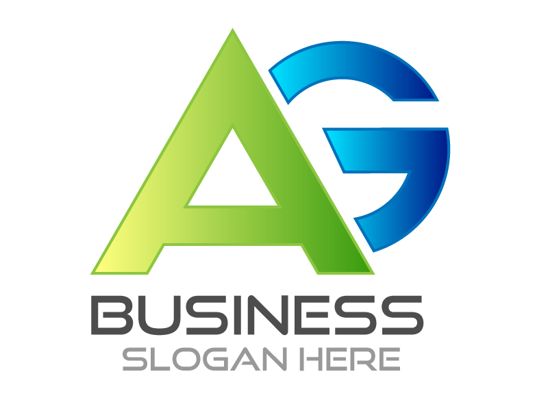 AG Letter for corporate identity logo design for business