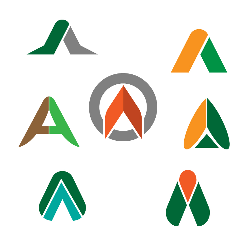 Logos are created by Letter A which can suitable for all types of business