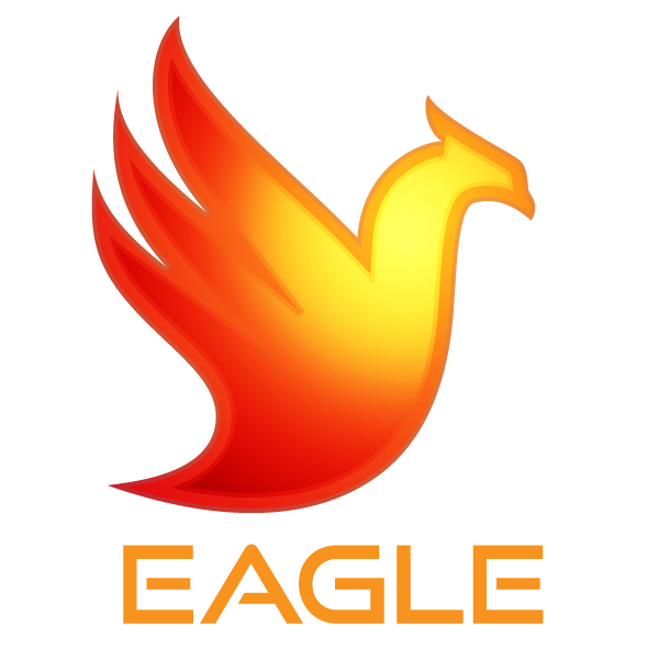 Eagle bird modern logo colorful gradient logo template