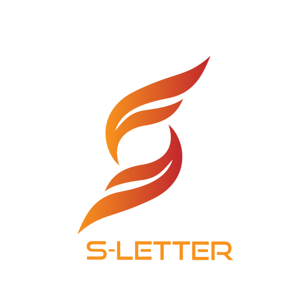 S letter flame logo design fire lettering Vector Image
