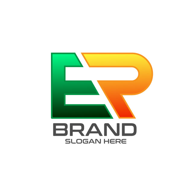 Letter ER logo design vector free download