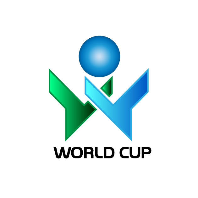 World Cup Football play logo design idea vector free download